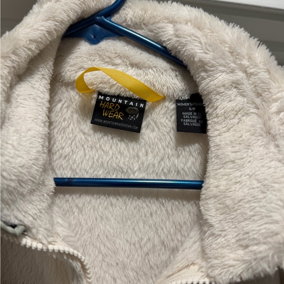 Mountain Hardwear Cream Polartec High Fleece Monkey Jacket